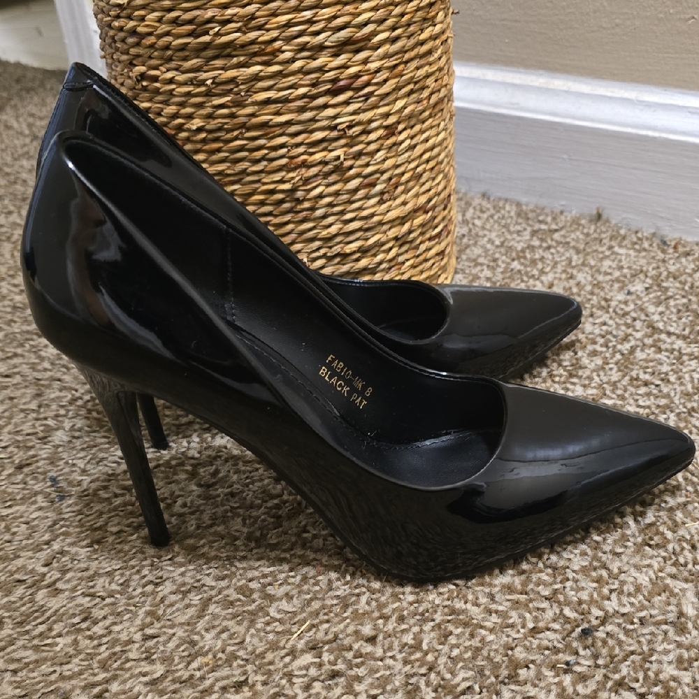Elegant Black Patent Leather Heels